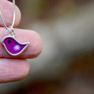 Purple Bird Necklace image 1