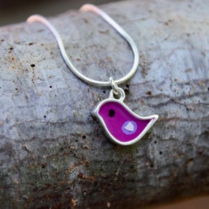 Purple Bird Necklace image 5