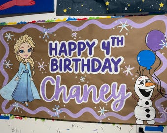 Custom Hand Painted Banner: Personalized Event Decor