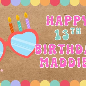 Custom Hand Painted Celebration Banner: Birthday, Graduation, Shower