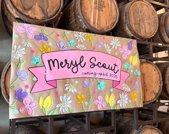 Floral Baby Shower Banner Template – Personalized Banner Expecting Mom