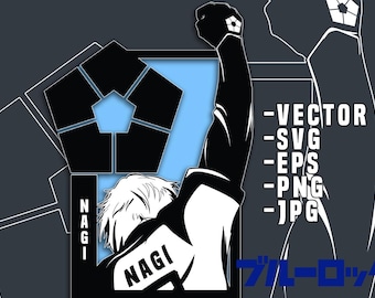 Antivol bleu Nagi Seishiro 2 U-20 SVG