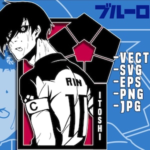 Blue lock Itoshi Rin U-20 SVG