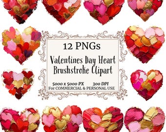 Valentines Day Heart Brushstroke png, Valentine png, Valentines day Png, Valentine PNG designs,