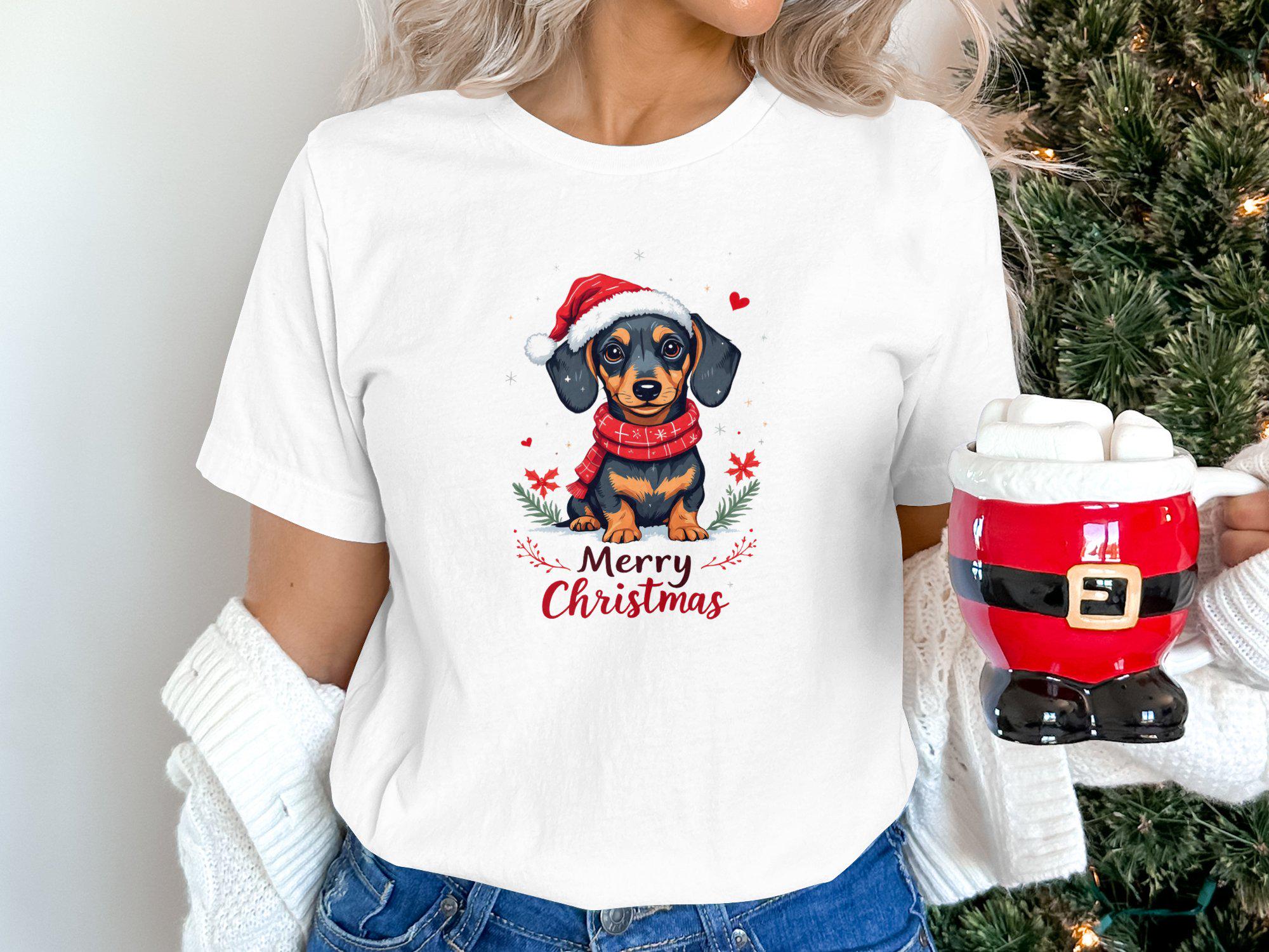 Funny Christmas Dachshund, Christmas T-Shirt, Merry Christmas Dog, Cute Dachshund, Christmas Gift, Festive Clothing