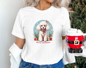 Cute Dog Christmas T-Shirt, Merry Christmas Dog Shirt, Funny Puppy Christmas Gift, Christmas Outfit Men Women
