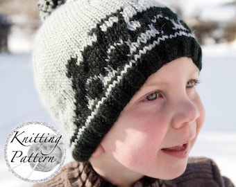 Knitting Pattern for Boy's Train Hat - Captain Caboose