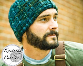 Knitting Pattern for Men's Hat - J.T.