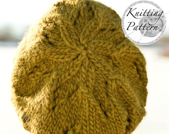 Knitting Pattern for Women's Chunky Hat - Adelyn