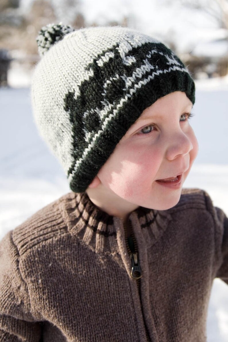 Knitting Pattern for Boy's Train Hat Captain Caboose image 3