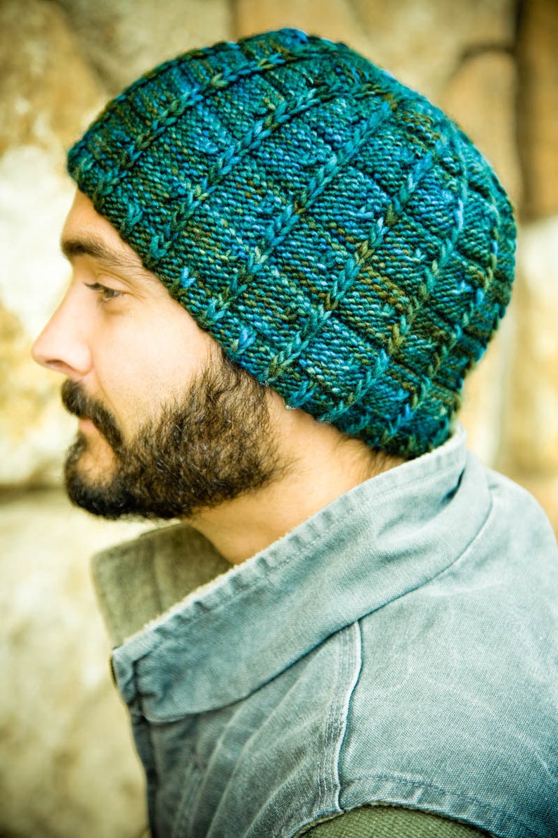 Knitting Pattern for Men's Hat J.T. Etsy