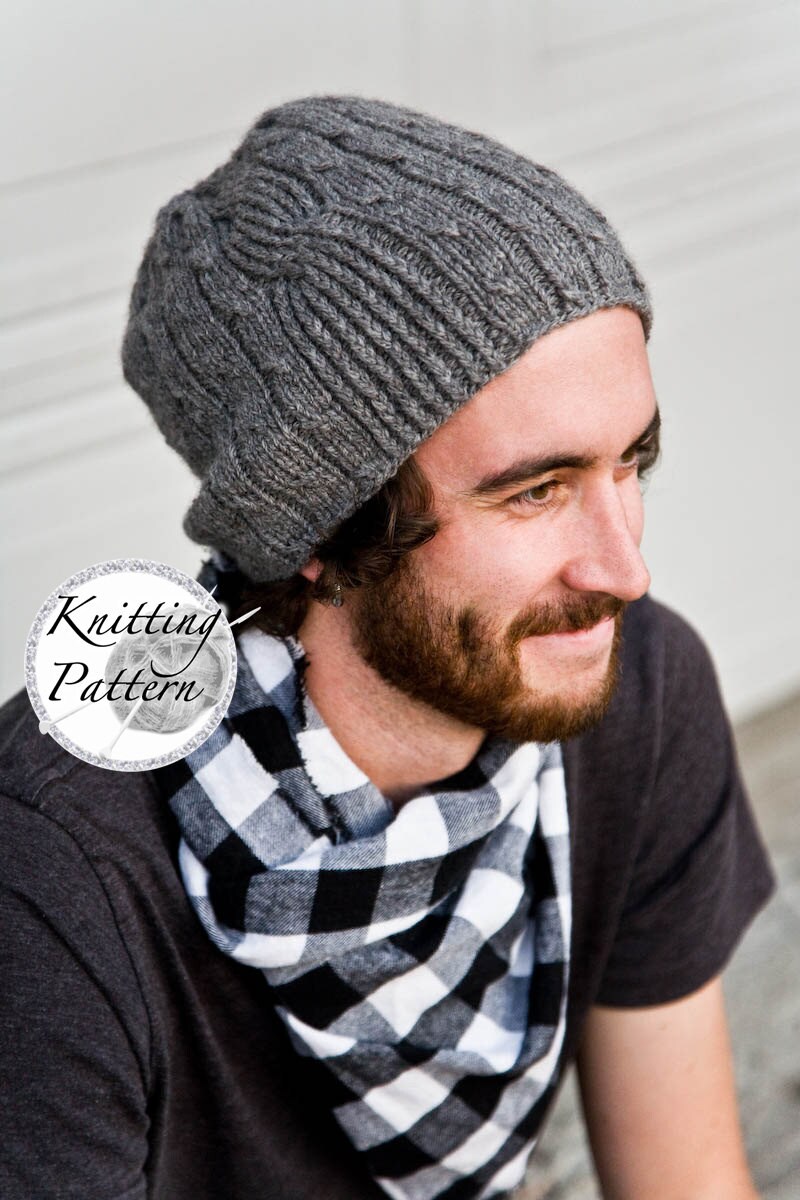 Knitting Pattern for Men's Hat Bartek | Etsy