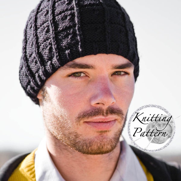 Knitting Pattern for Men's Hat - J.T.