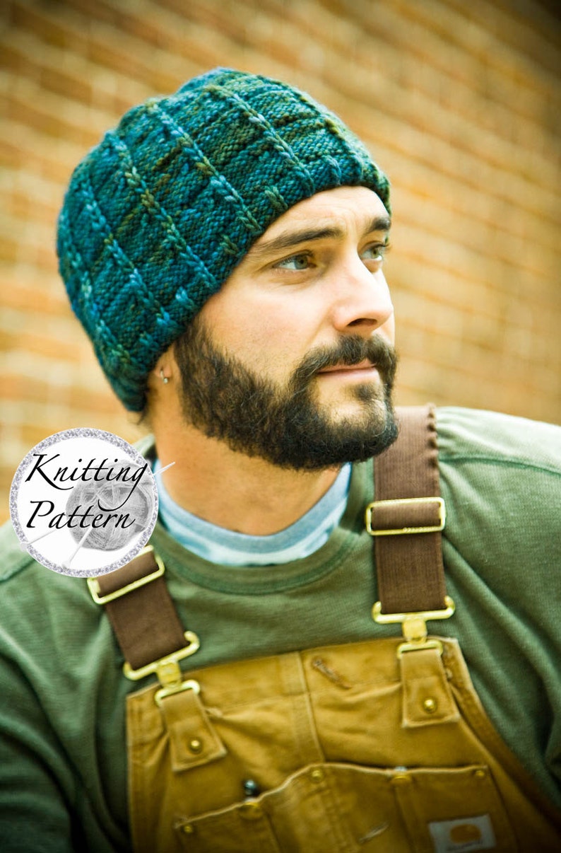 Knitting Pattern for Men's Hat J.T. image 1