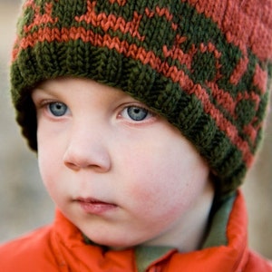 Knitting Pattern for Boy's Train Hat Captain Caboose image 2