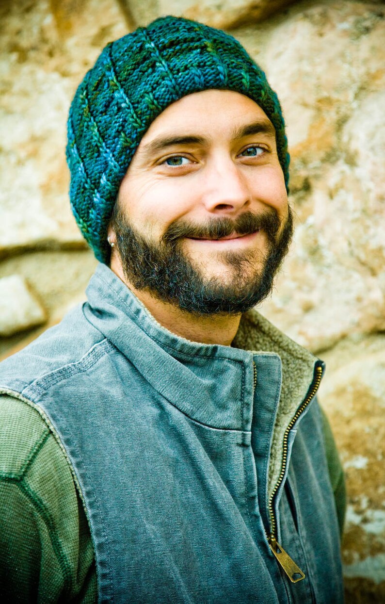 Knitting Pattern for Men's Hat J.T. image 4