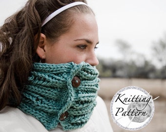 Knitting Pattern for Women's Chunky Cowl - Holy Cowl