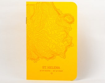 Sta. Helena Island Letterpress Notebook Yellow