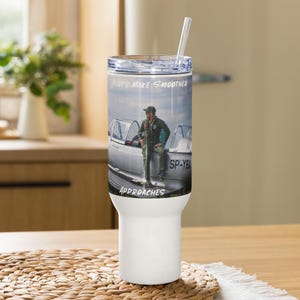 Aviation themed Gift for Anyone Travel mug with a handle Pilot gift