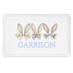 Personalized Easter Serving Tray, Acrylic Serving Tray, Easter Hostess Gift, Easter Party Tableware, Decorative Acrylic Tray, Easter Hosting