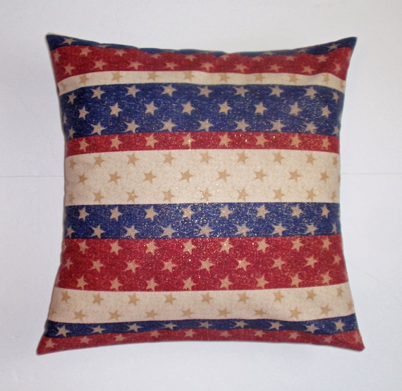 Old Glory Americana Throw Pillow Cover Patriotic pillow cover Americana pillow