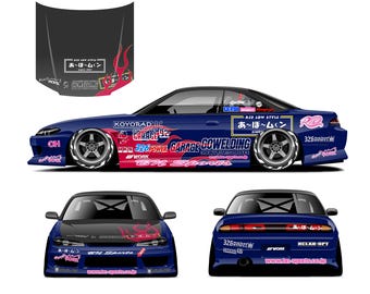RC 10th Scale DRIFT STICKERS Decals DRIFTING JDM LIBERTY WALK Clear Pre Cut - Foto 3