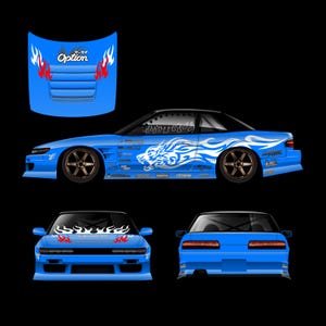 Pre-Cut Decals 1/10 Scale Drift/Touring Wild Animal Style Bright RC Livery