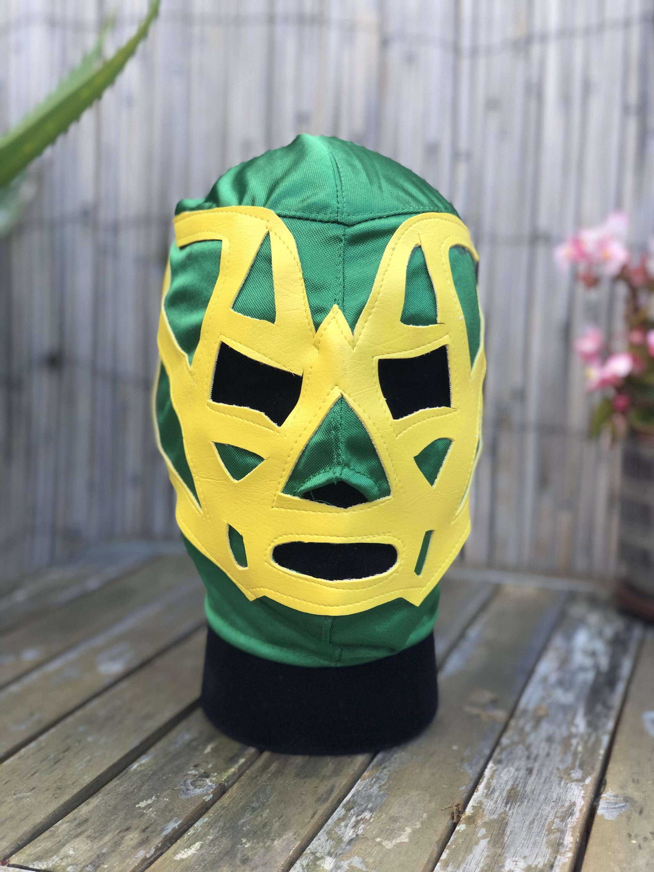 GREEN & YELLOW Mexican Wrestling Mask | Lucha Libre - Etsy