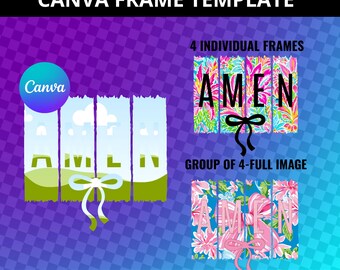 Brush Stoke Canva Frames Bundle, Paint Brush Canva Templates, Drag & Drop, Editable Canva Ink Brush, brushstrokes canva template,Amen Canva