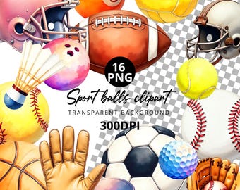 Sports Ball PNG Sublimation Design Bundle, Sports Ball Png, Basketball Png, Glove Png, Softball Png, Baseball Png,American Football Ball Png