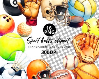 Sports Ball PNG Sublimation Design Bundle, Sports Ball Png, Basketball Png, Glove Png, Softball Png, Baseball Png,American Football Ball Png