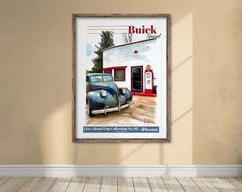 1939 Buick Special Poster, Vintage American Car Art