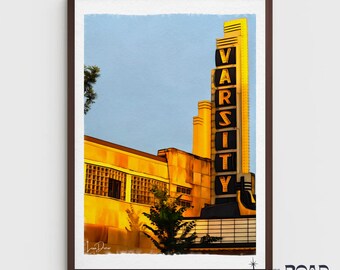 Vintage Varsity Theater Poster – Minneapolis Icon, Retro Neon Sign Art Print