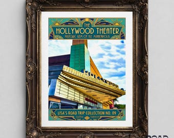 Hollywood Theater Minneapolis Art Deco Print | Vintage NE Mpls Wall Art