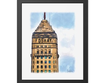 Foshay Tower Minneapolis Art Print: Vintage Skyline Poster (16x20)