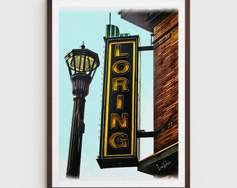 Vintage Last Tango at Loring Neon Sign Poster – Minneapolis Landmark Wall Art