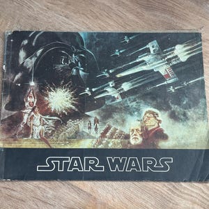Officiell Star Wars-biograf, souvenirprogrambok, originaltrilogi, filmminnessaker, samlarobjekt från 1977