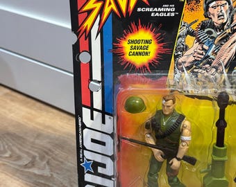 Vintage 1994 GI Joe Sgt Savage Action Figure New on Card MOC