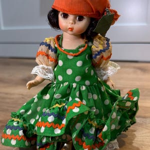 Vintage Madame Alexander Doll Company 8” Brazil #573- Madame Alexander Doll With Stand Only- Excellent Condition