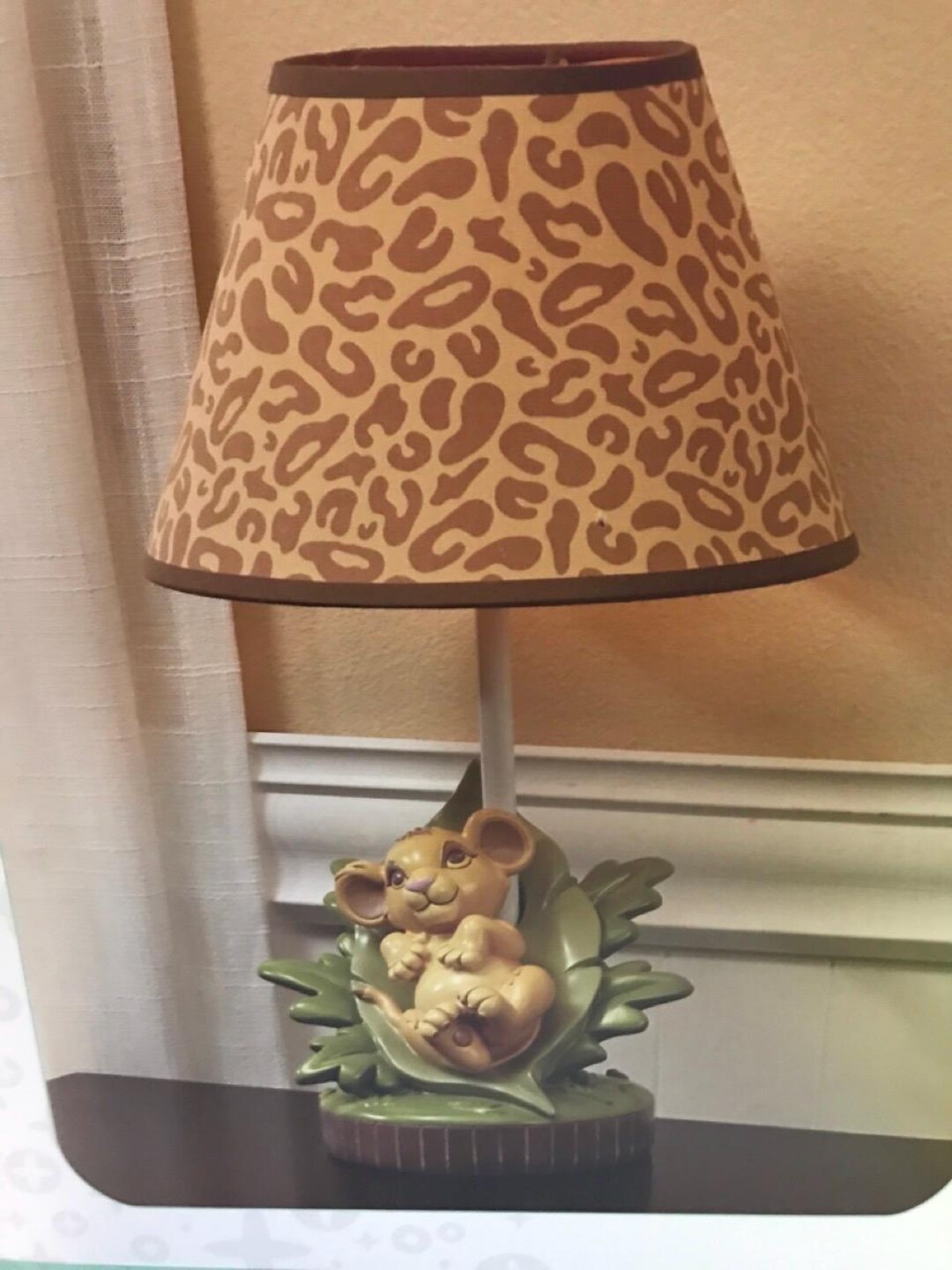 Vintage 1994 Disney Lion King Simba Nursery Lamp Rare Base & Shade- New ...