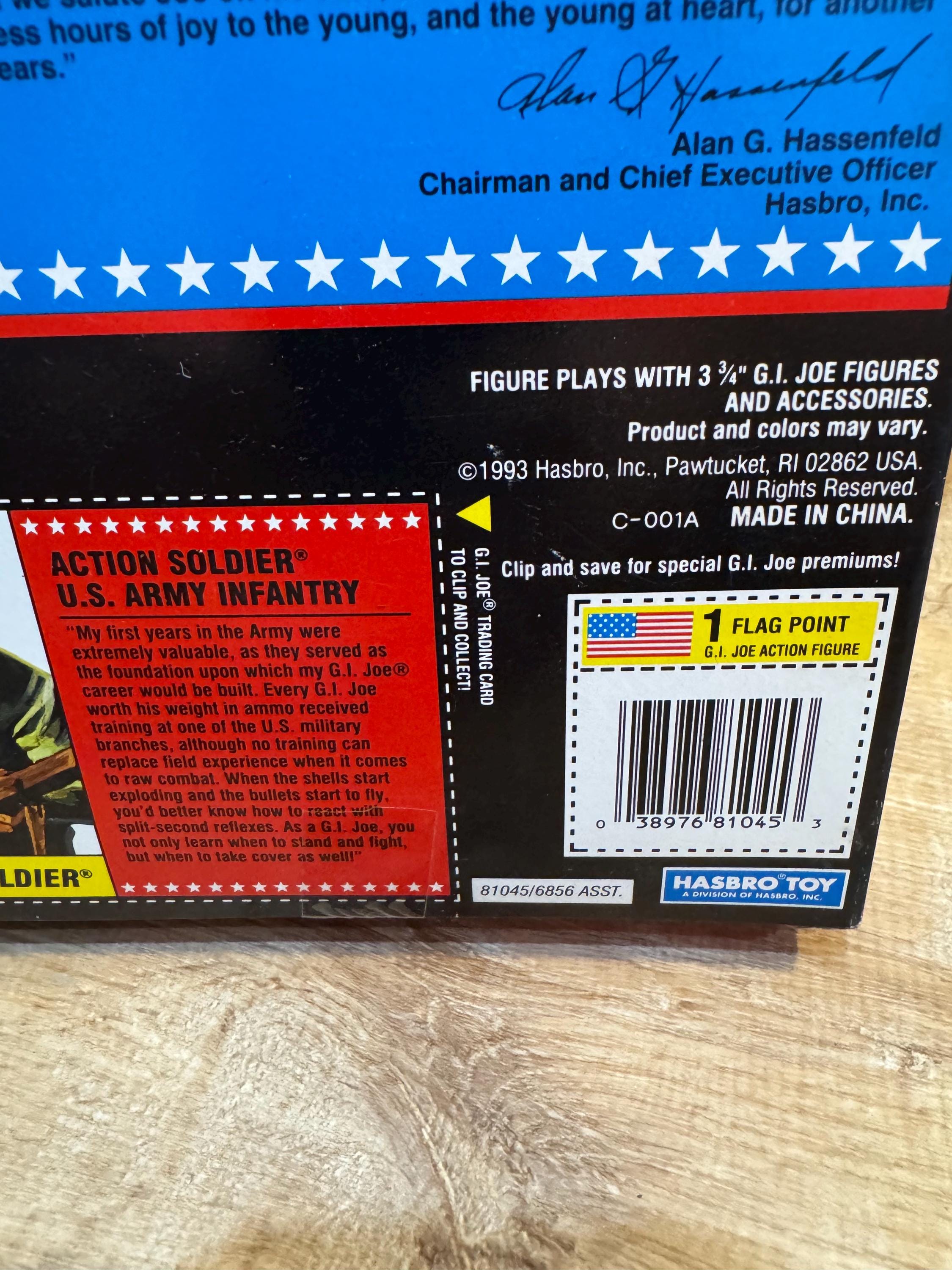 ヴィンテージ 1993 GIジョー アクションソルジャー - ハズブロ記念