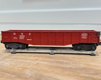Vagón góndola Lionel 6462 New York Central, modelo antiguo de 1949, posguerra, escala O.