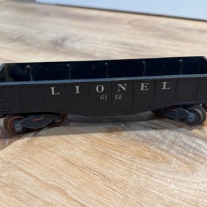 Vintage Lionel O Gauge Black 6112 Gondola- For Parts or Repair