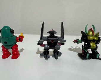 Vintage 1992 Galoob Z-bots Series 1 Mini Figures: Karak, Taskor