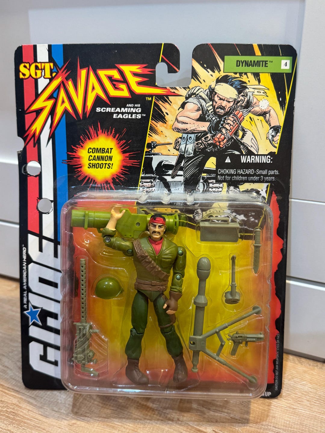 Vintage 1994 GI Joe Sgt Savage Dynamite Action Figure New on Card