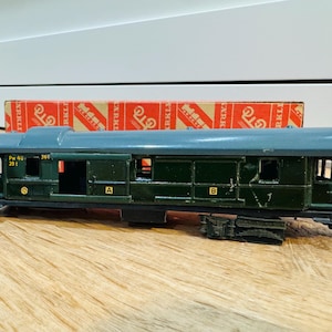 Vintage Marklin 341 S Scale Passenger Car- With Original Box- Missing Wheels Otherwise Truck is in Good Condition