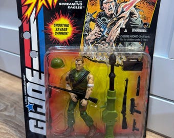Vintage 1994 GI Joe Sgt Savage Dynamite Action Figure New on Card