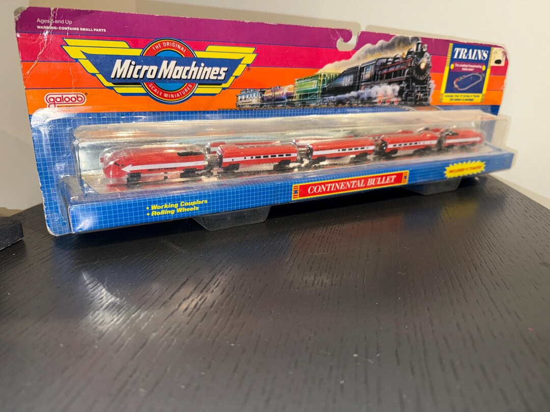 Vintage 1989 Micro Machines Continental Bullet Train Set – Galoob – New ...