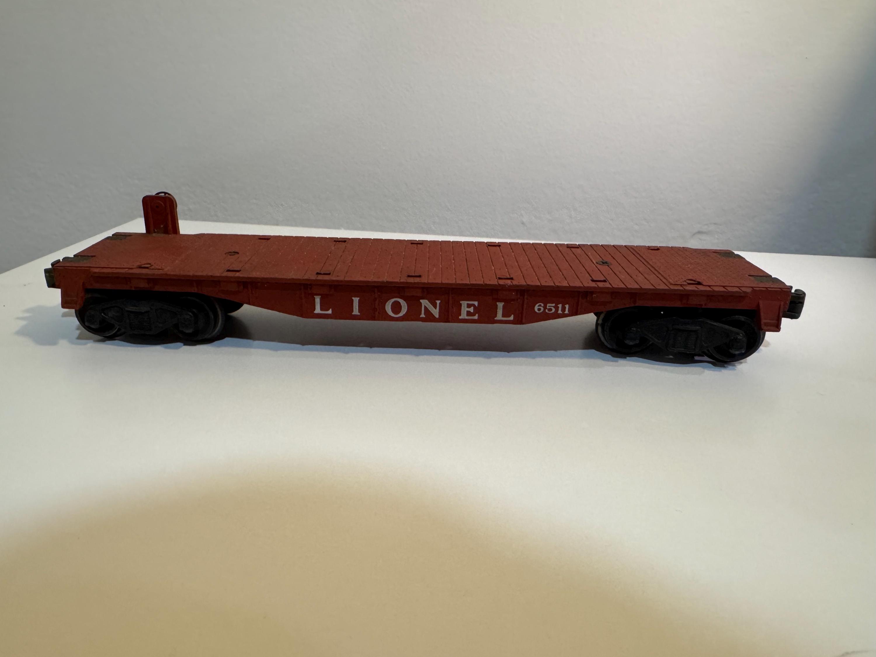 Tren antiguo Lionel O Scale Red Flat Car - 6511-2 (excelente estado) - Etsy  México, image size:3000x2250