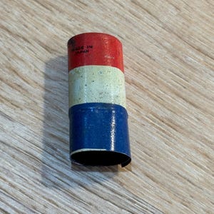 Vintage Cracker Jack Gumball Prize metalen blikken lithofluit patriottisch - goede staat